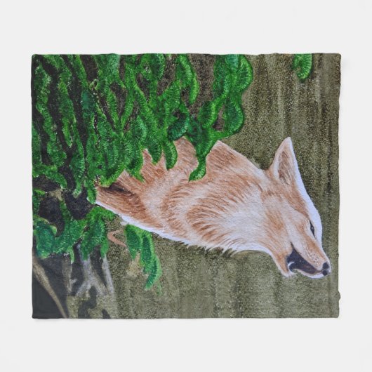 Howling Coyote Fleece Deken (Voorkant (Horizontaal))