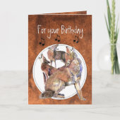 Howling Coyote - Funny Animal Birthday Kaart (Voorkant)