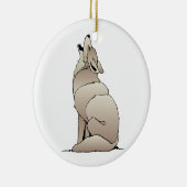 HOWLING COYOTE KERAMISCH ORNAMENT (Rechts)