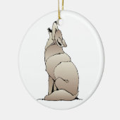 HOWLING COYOTE KERAMISCH ORNAMENT (Links)