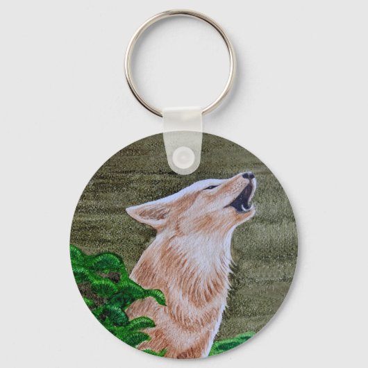 Howling Coyote Sleutelhanger (Voorkant)