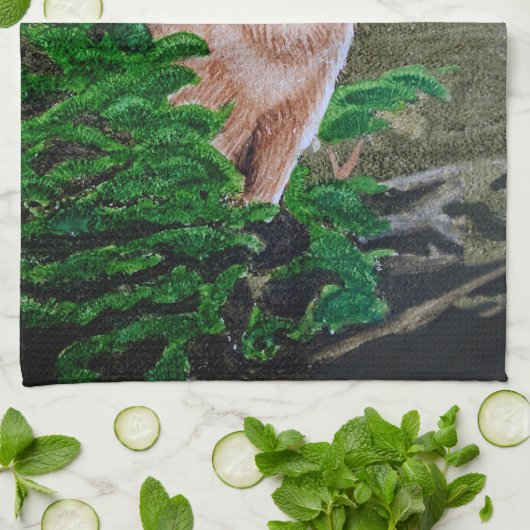 Howling Coyote Theedoek (Gevouwen)