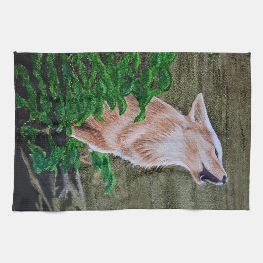 Howling Coyote Theedoek (Horizontaal)