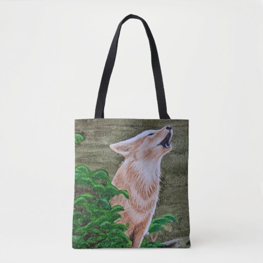 Howling Coyote Tote Bag (Voorkant)
