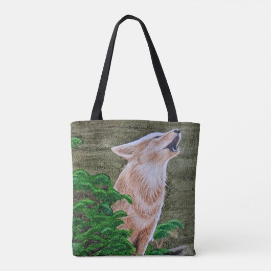 Howling Coyote Tote Bag (Achterkant)
