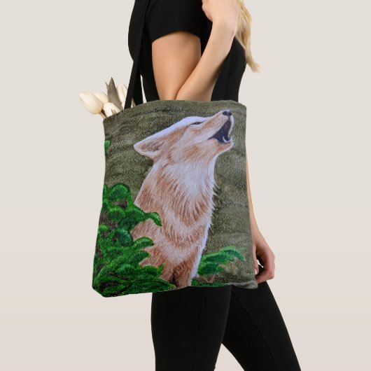 Howling Coyote Tote Bag (Dichtbij)