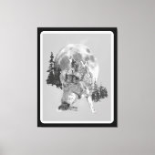 Howling Coyotes Animal Watercolor Wildlife Art Canvas Afdruk (Voorkant)