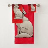 HOWLING COYOTES BENEATT A SOUTHWESTERN SUN BAD HANDDOEK (Insitu)