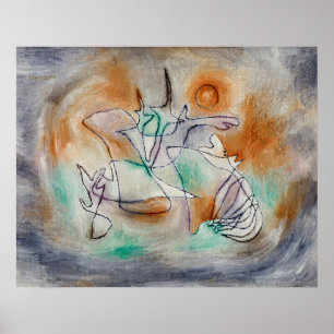 Howling Dog (1928) door Paul Klee Poster