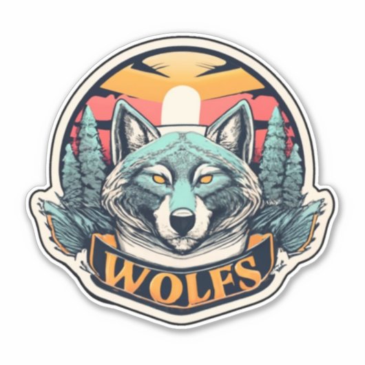 Howling Goede deals Wolf Stickers elke gelegenheid (Voorkant)