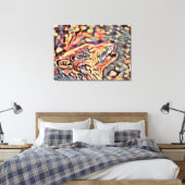 Howling Gray Wolf Abstract Animal Wildlife Art Canvas Afdruk (Insitu (Slaapkamer))