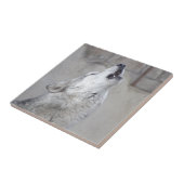 Howling Gray Wolf Tegeltje (Zijkant)