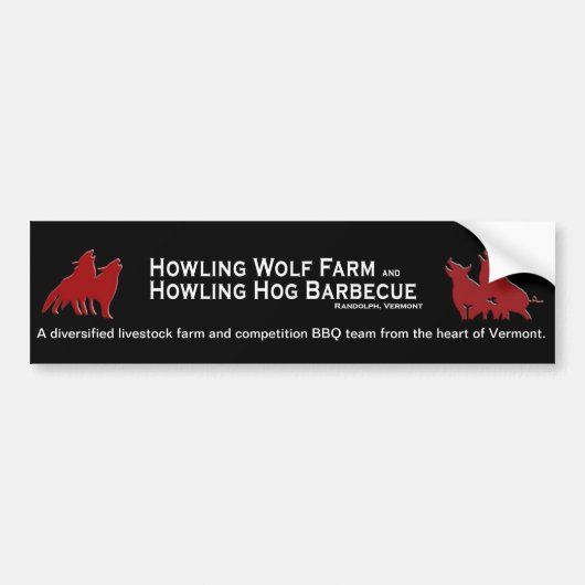 Howling Hog en Wolf Bumpersticker (Voorkant)