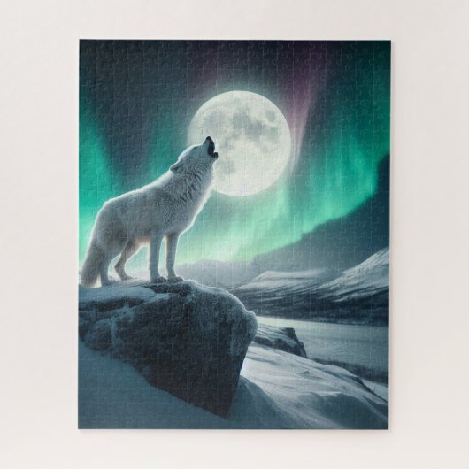 Howling into the Northern Lights Legpuzzel (Verticaal)