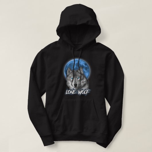 Howling Lone Wolf Shirt on Moon Gift Funny T-Shirt (Design voorkant)