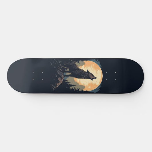 Howling Lone Wolf Skateboard Deck (Horizontaal)