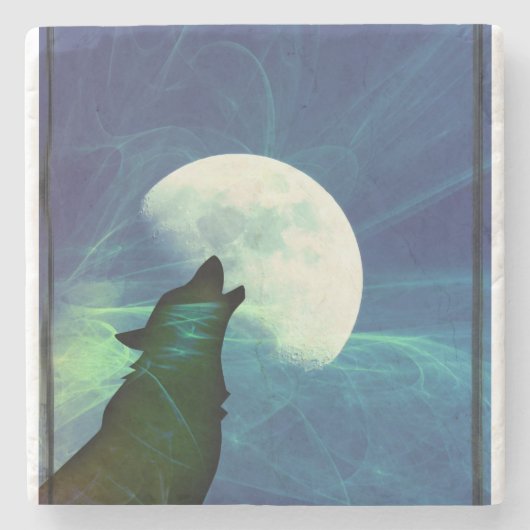 Howling Moon Stenen Onderzetter (Voorkant)