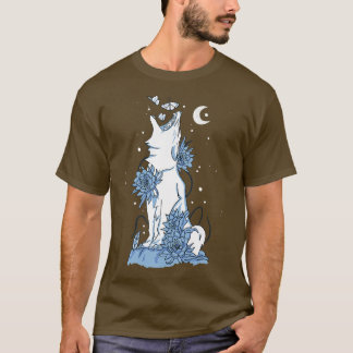 Howling Night White Wolf T-shirt
