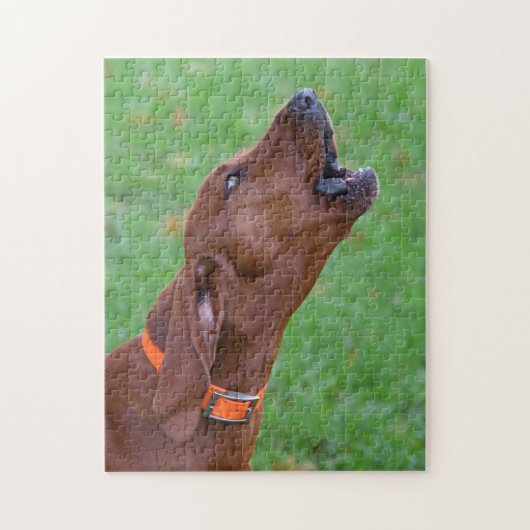 Howling Redbone Coonhound Hunting Dog Legpuzzel (Verticaal)