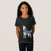 Howling Siberian Husky Puppies Funny Dog Lover T-shirt (Voorkant volledig)