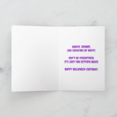 Howling Skeleton Halloween Birthday Card Kaart (Binnen)