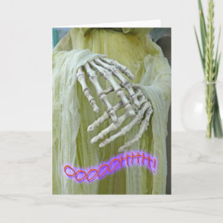 Howling Skeleton Halloween Birthday Card Kaart