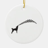Howling Subaru Dog Keramisch Ornament (Voorkant)
