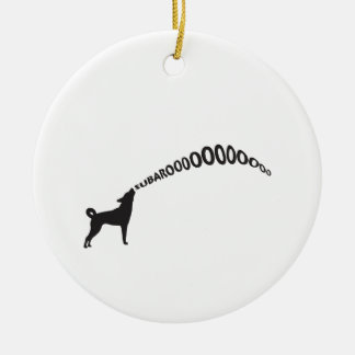 Howling Subaru Dog Keramisch Ornament