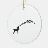 Howling Subaru Dog Keramisch Ornament (Links)