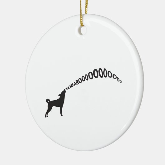 Howling Subaru Dog Keramisch Ornament (Links)