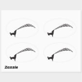 Howling Subaru Dog Ovale Sticker (Vel)