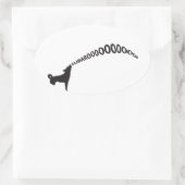 Howling Subaru Dog Ovale Sticker (Tas)