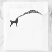 Howling Subaru Dog Rechthoekige Sticker (Tas)