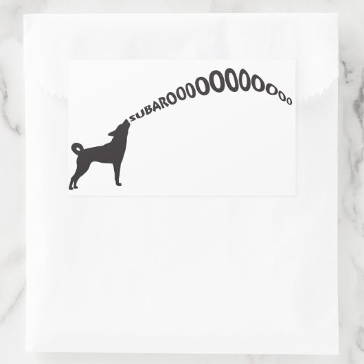 Howling Subaru Dog Rechthoekige Sticker (Tas)