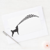 Howling Subaru Dog Rechthoekige Sticker (Envelop)