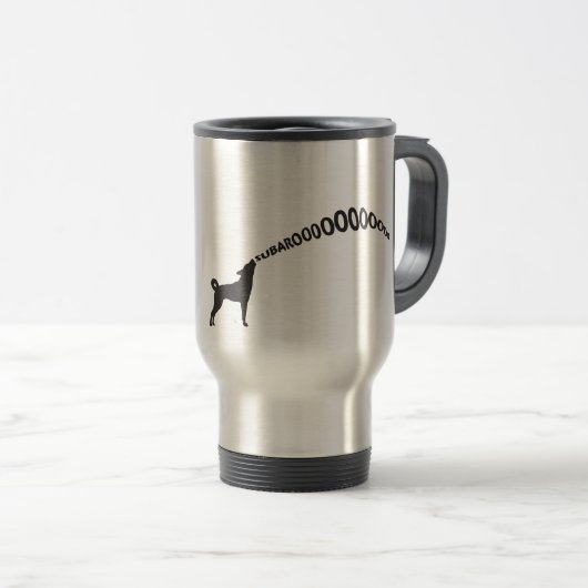 Howling Subaru Dog Reisbeker (Voorkant rechts)