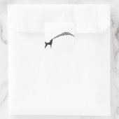 Howling Subaru Dog Vierkante Sticker (Tas)