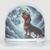 Howling Teckel Sneeuwbol (Achterkant)