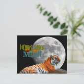 Howling Tiger Moon Briefkaart (Staand voorkant)