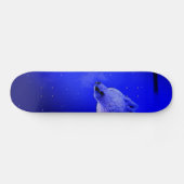Howling Timber Wolf in de nacht van Snow Lite Persoonlijk Skateboard (Horizontaal)