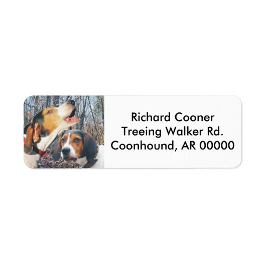 Howling Treeding Walker Coonhound Etiket (Voorkant)