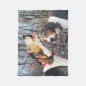 Howling Treeing Walker Coonhound Fleece Blanket (Voorkant)