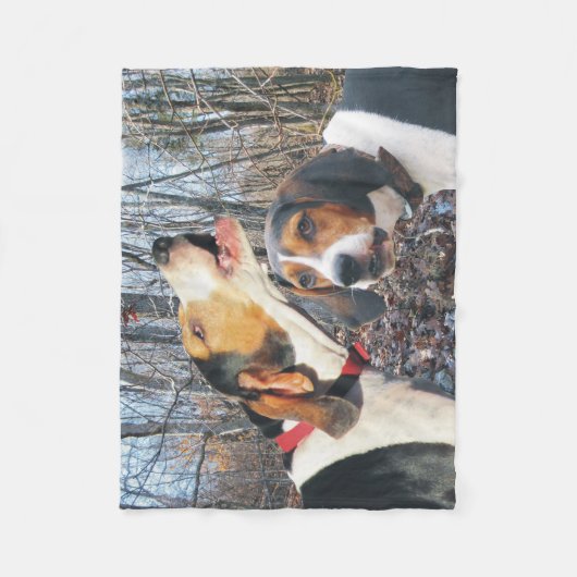 Howling Treeing Walker Coonhound Fleece Blanket Deken (Voorkant)