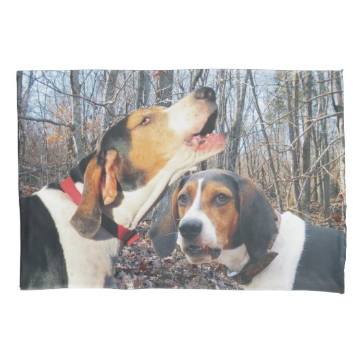 Howling Treeing Walker Coonhound Pillow Hoesje Kussensloop (Voorkant)