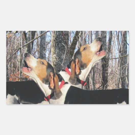 Howling Treeing Walker Coonhound Stickers (Voorkant)