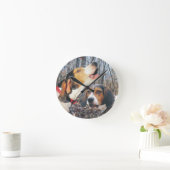 Howling Treeing Walker Coonhound Woodland Clock Ronde Klok (Huis)