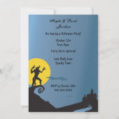 Howling Werewolf Halloween Party Kaart (Achterkant)