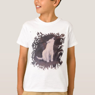 "Howling White Wolf" Meisjes T-shirt