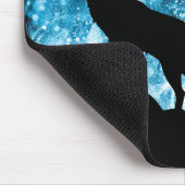 Howling Winter Wolf sneeuwblauwe rook Abstract Muismat (Hoek)