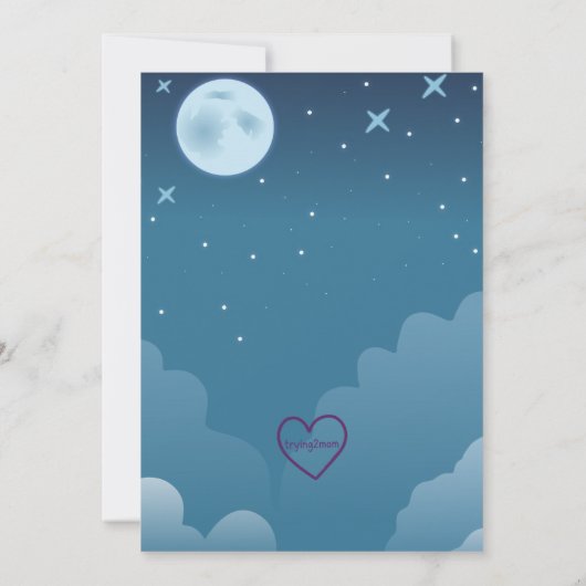 Howling with Joy, Wolf Baby Shower Kaart (Achterkant)